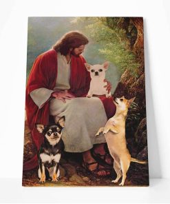 Gearhuman 3D God And His Chihuahua Canvas