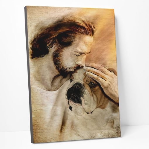 Gearhuman 3D God And His Bulldog Canvas - Image 2