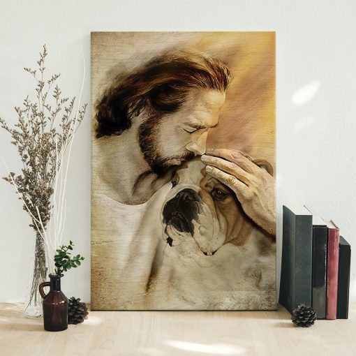 Gearhuman 3D God And His Bulldog Canvas - Image 4