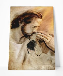 Gearhuman 3D God And His Bulldog Canvas