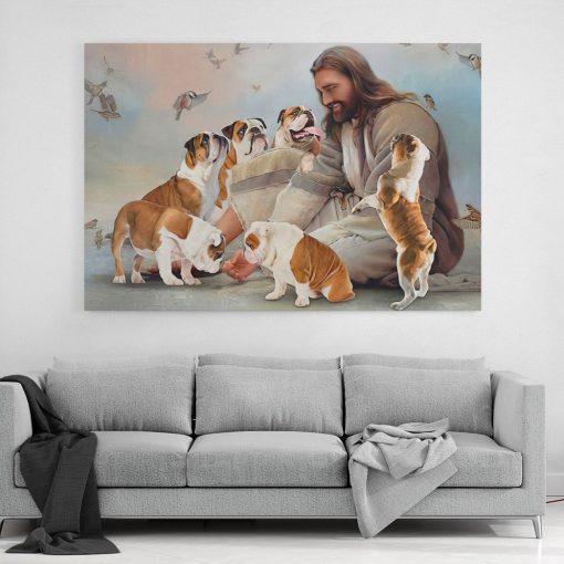 Gearhuman 3D God And His Bulldogs Canvas 5 Gearhuman 3D God And His Bulldogs Canvas - Image 5