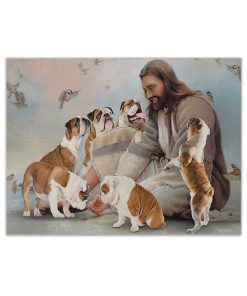 Gearhuman 3D God And His Bulldogs Canvas