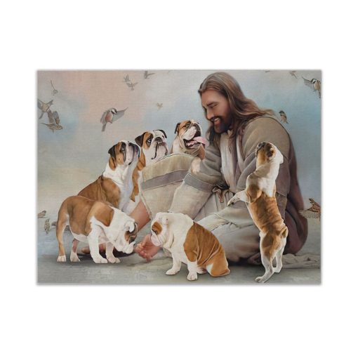 Gearhuman 3D God And His Bulldogs Canvas 1 Gearhuman 3D God And His Bulldogs Canvas