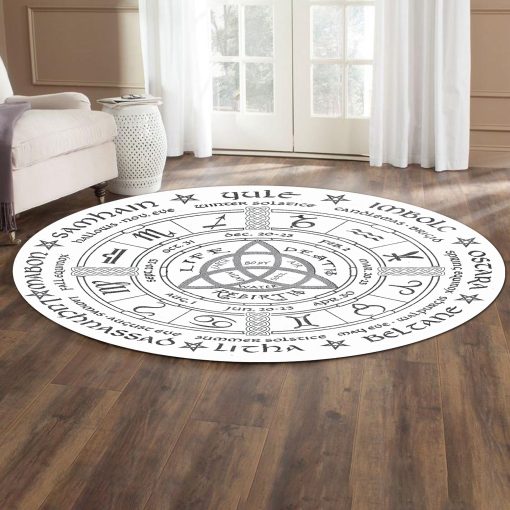 Gearhuman 3D Pagan Wheel Of The Year Round Rug