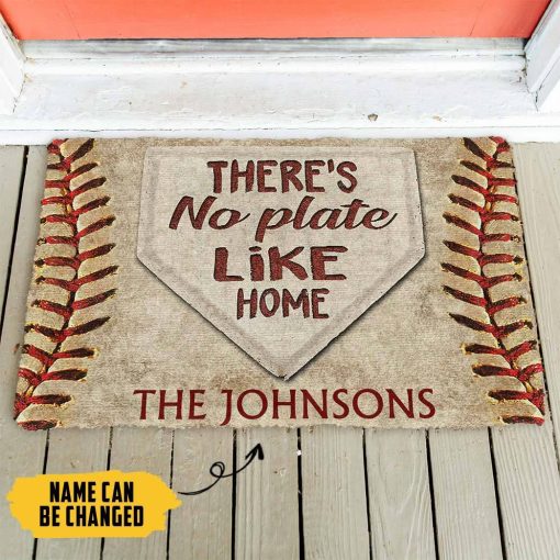 Gearhuman 3D There's No Plate Like Home Custom Name Doormat - Image 4