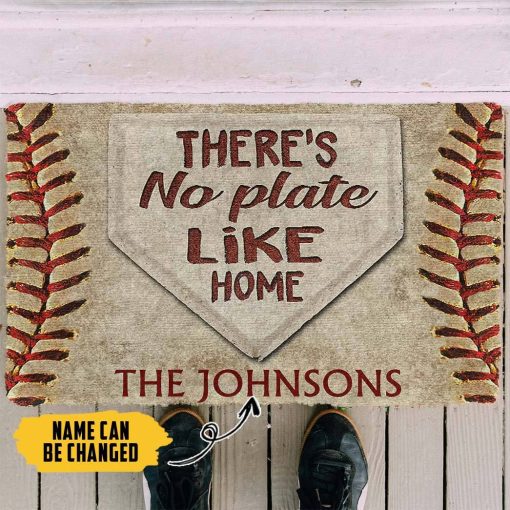 Gearhuman 3D There's No Plate Like Home Custom Name Doormat - Image 5