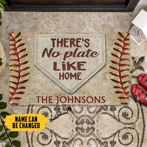 Gearhuman 3D There's No Plate Like Home Custom Name Doormat - Image 2