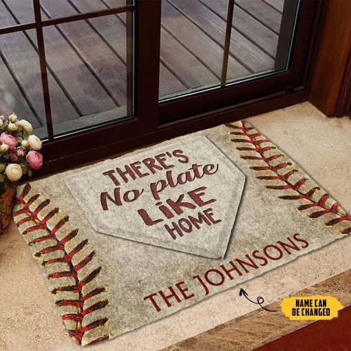 Gearhuman 3D There's No Plate Like Home Custom Name Doormat - Image 3