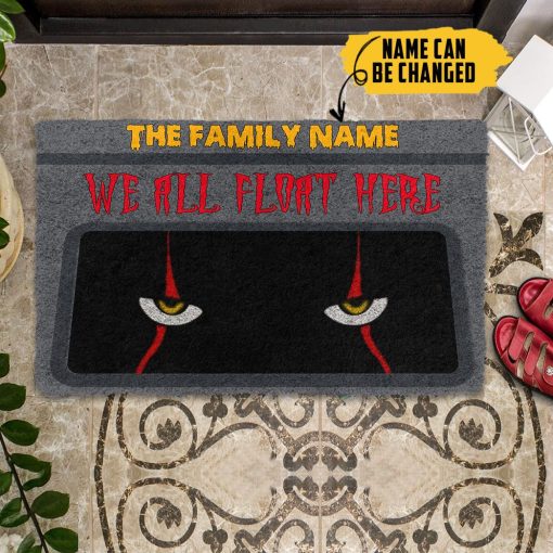 gearhuman 3D We All Float Here Halloween Custom Name Doormat 3 gearhuman 3D We All Float Here Halloween Custom Name Doormat - Image 2