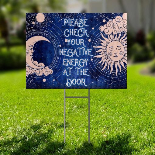 Gearhuman 3D Please Check Your Negative Energy At The Door Yard Sign - Image 2