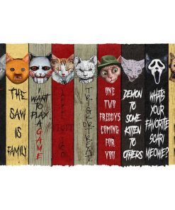 Gearhuman 3D Horror Cats Halloween Doormat