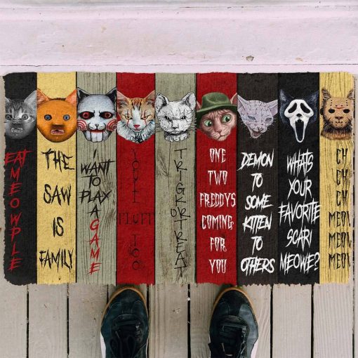 Gearhuman 3D Horror Cats Halloween Doormat 5 Gearhuman 3D Horror Cats Halloween Doormat - Image 4