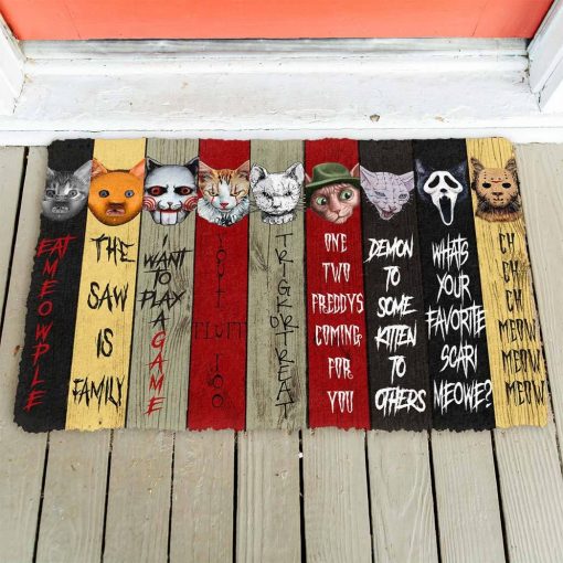 Gearhuman 3D Horror Cats Halloween Doormat 4 Gearhuman 3D Horror Cats Halloween Doormat - Image 3