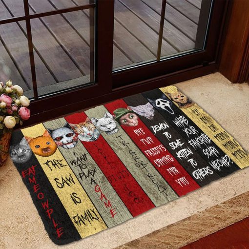 Gearhuman 3D Horror Cats Halloween Doormat 3 Gearhuman 3D Horror Cats Halloween Doormat - Image 2