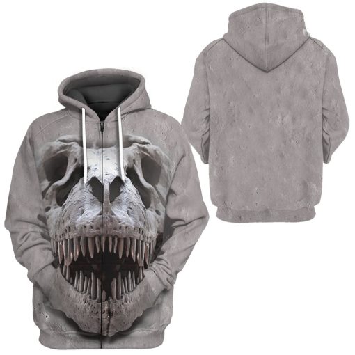 Gearhuman 3D T-rex Skull Tshirt Hoodie Apparel - Image 8