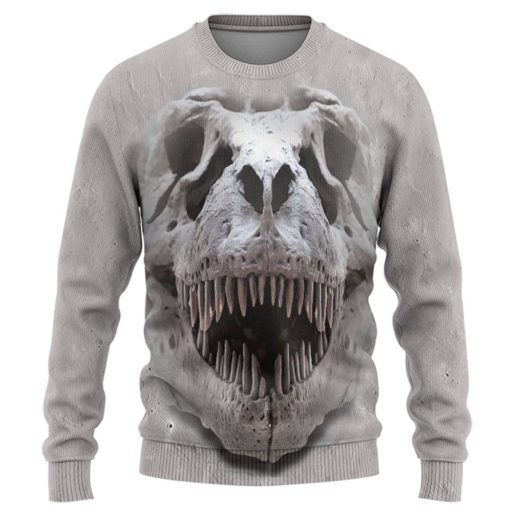 Gearhuman 3D T-rex Skull Tshirt Hoodie Apparel - Image 2