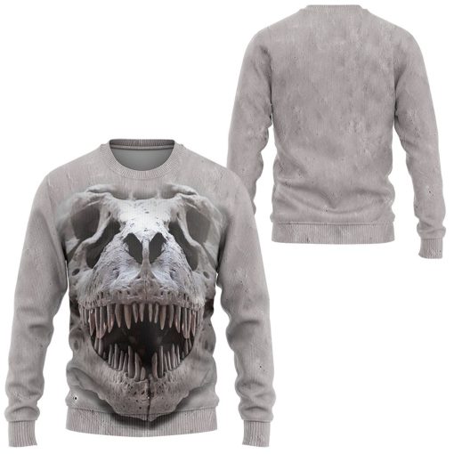 Gearhuman 3D T-rex Skull Tshirt Hoodie Apparel - Image 6