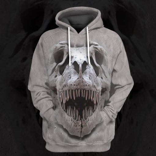 Gearhuman 3D T-rex Skull Tshirt Hoodie Apparel - Image 9