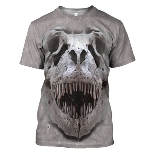 Gearhuman 3D T-rex Skull Tshirt Hoodie Apparel - Image 3