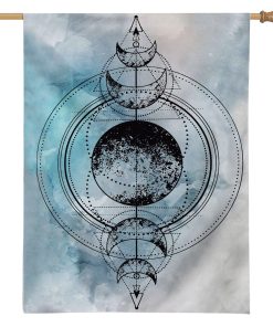 Gearhuman 3D White Triple Goddess Wicca Flag