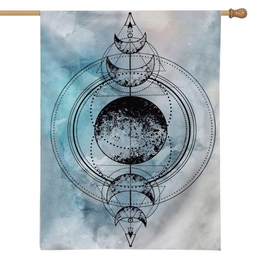 Gearhuman 3D White Triple Goddess Wicca Flag