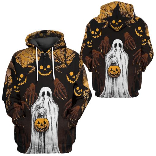 Gearhuman 3D Ghost And Jack-O'-Lantern Tshirt Hoodie Apparel 8 Gearhuman 3D Ghost And Jack-O'-Lantern Tshirt Hoodie Apparel - Image 8