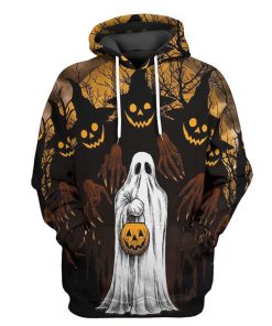 Gearhuman 3D Ghost And Jack-O'-Lantern Tshirt Hoodie Apparel
