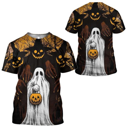 Gearhuman 3D Ghost And Jack-O'-Lantern Tshirt Hoodie Apparel 7 Gearhuman 3D Ghost And Jack-O'-Lantern Tshirt Hoodie Apparel - Image 7