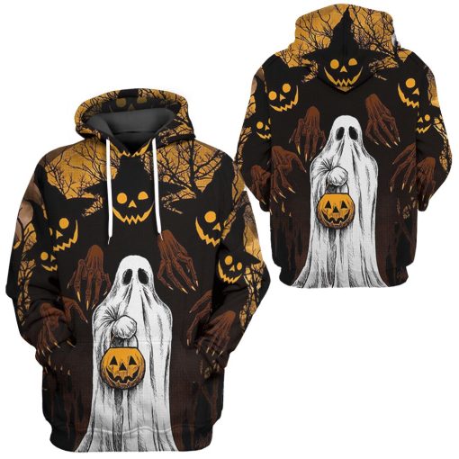 Gearhuman 3D Ghost And Jack-O'-Lantern Tshirt Hoodie Apparel 5 Gearhuman 3D Ghost And Jack-O'-Lantern Tshirt Hoodie Apparel - Image 5