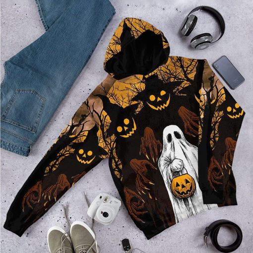 Gearhuman 3D Ghost And Jack-O'-Lantern Tshirt Hoodie Apparel 12 Gearhuman 3D Ghost And Jack-O'-Lantern Tshirt Hoodie Apparel - Image 12