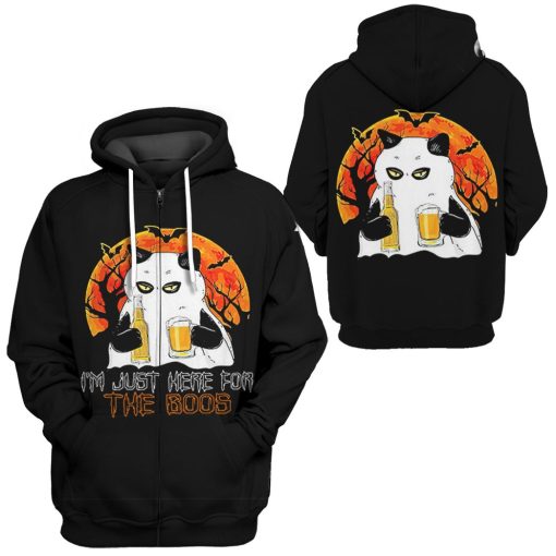 Gearhuman 3D I'm Just Here For The Boos Ghost Cat Hoodie - Image 8