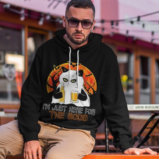 Gearhuman 3D I'm Just Here For The Boos Ghost Cat Hoodie - Image 13