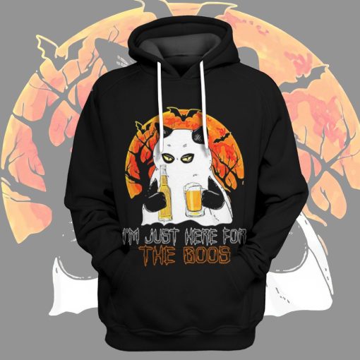 Gearhuman 3D I'm Just Here For The Boos Ghost Cat Hoodie - Image 9