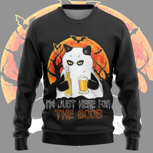 Gearhuman 3D I'm Just Here For The Boos Ghost Cat Hoodie - Image 10