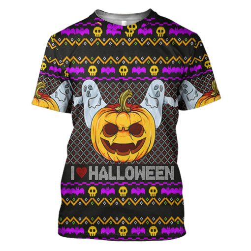 Gearhuman 3D I Love Halloween Ugly Tshirt Hoodie Apparel - Image 3