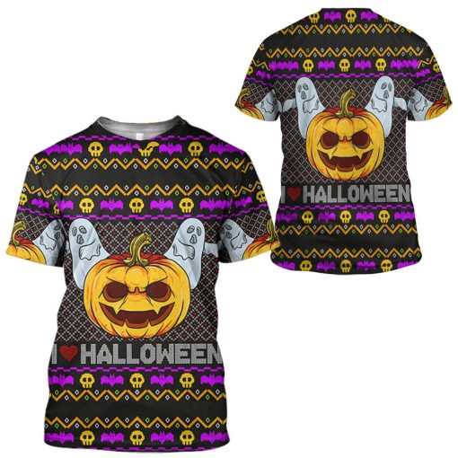 Gearhuman 3D I Love Halloween Ugly Tshirt Hoodie Apparel - Image 7