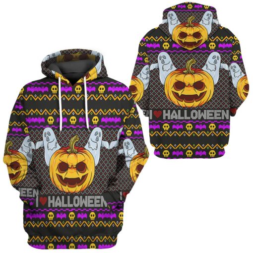 Gearhuman 3D I Love Halloween Ugly Tshirt Hoodie Apparel - Image 5