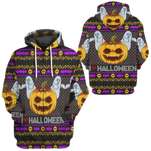 Gearhuman 3D I Love Halloween Ugly Tshirt Hoodie Apparel - Image 8