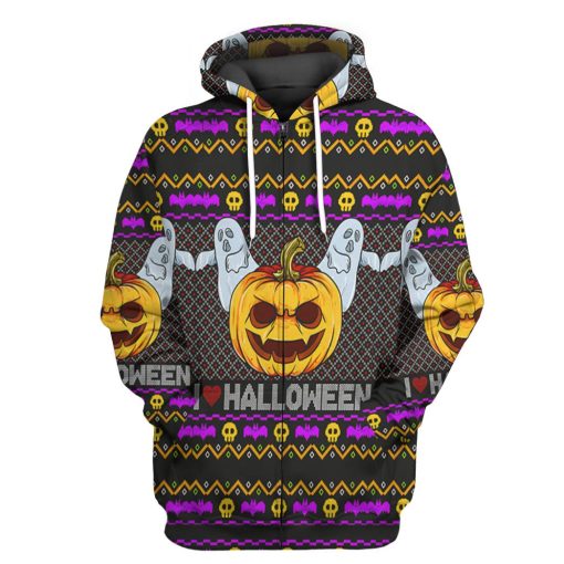 Gearhuman 3D I Love Halloween Ugly Tshirt Hoodie Apparel - Image 4