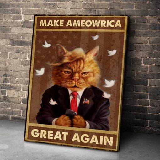 Gearhuman 3D Make Ameowrica Great Again Canvas - Image 3