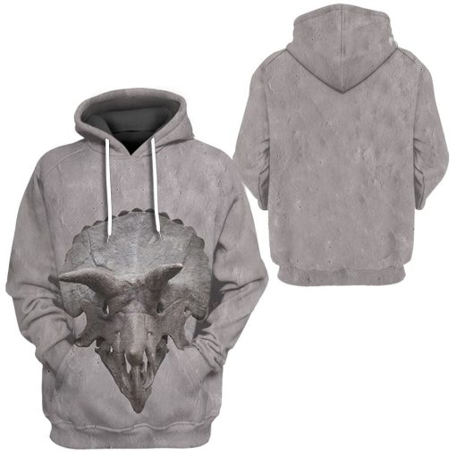 Gearhuman 3D Triceratop Skull Tshirt Hoodie Apparel - Image 5