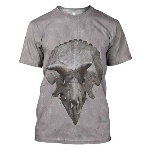 Gearhuman 3D Triceratop Skull Tshirt Hoodie Apparel - Image 3