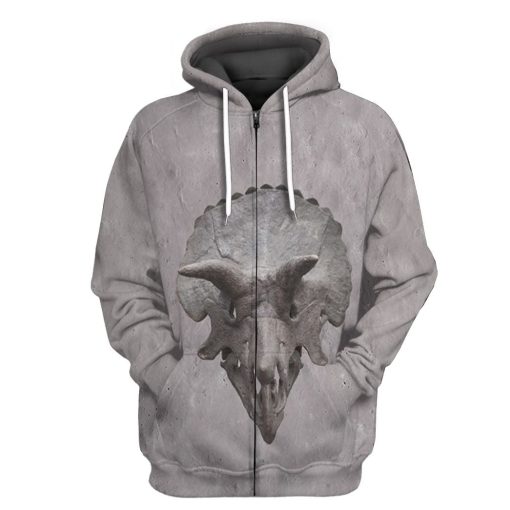 Gearhuman 3D Triceratop Skull Tshirt Hoodie Apparel - Image 4