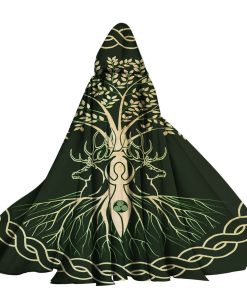 Gearhumans 3D Celtic Goddess Wiccan Custom Hooded Cloak