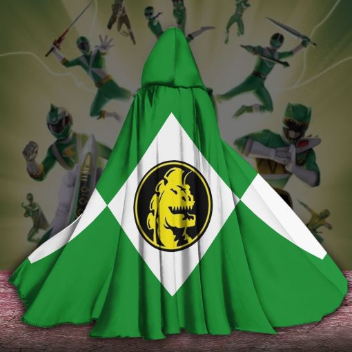 Gearhumans 3D Green Ranger Custom Hooded Cloak - Image 4