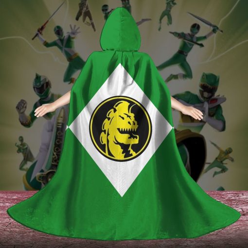 Gearhumans 3D Green Ranger Custom Hooded Cloak - Image 5