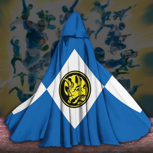 Gearhumans 3D Blue Ranger Custom Hooded Cloak 4 Gearhumans 3D Blue Ranger Custom Hooded Cloak - Image 4