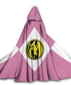 Gearhumans 3D Pink Ranger Custom Hooded Cloak