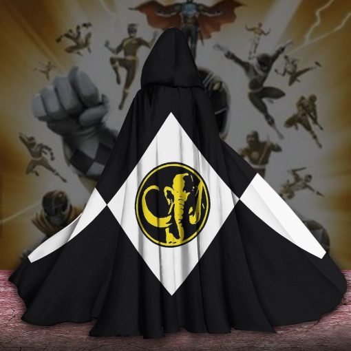 Gearhumans 3D Black Ranger Custom Hooded Cloak - Image 4