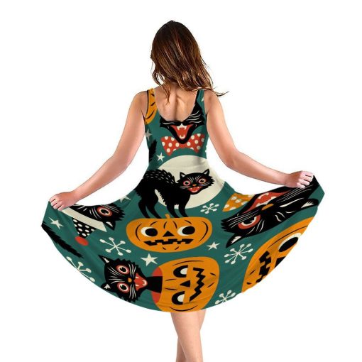 Gearhumans 3D Halloween Black Cats Custom Hawaiian Shirt - Image 7